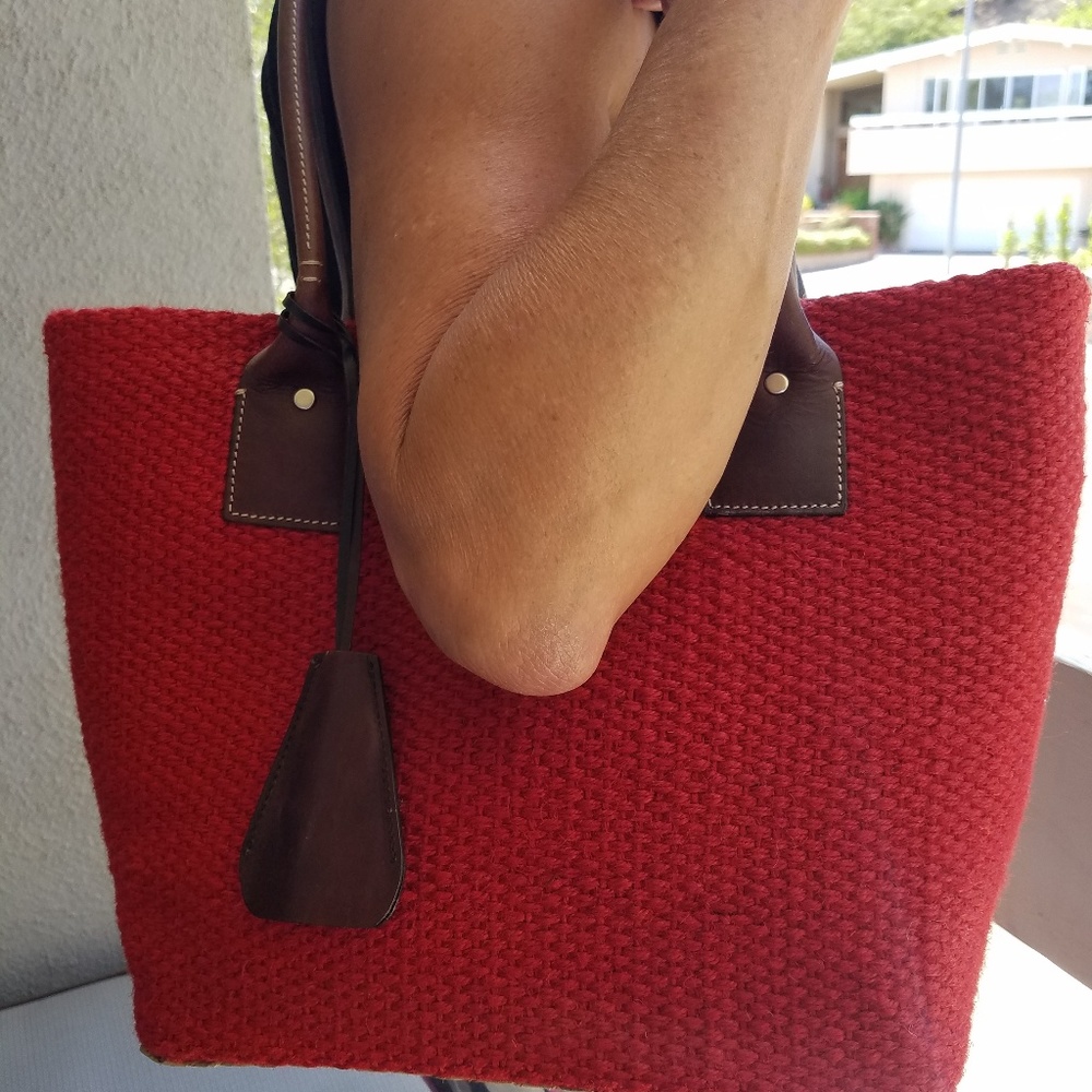 Red Straw Bag